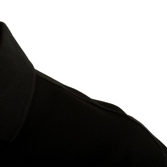 Versace Men's Taylor Fit Gold Logo Embroidery Black Polo Shirt US S IT 48 - Picture 4 of 5